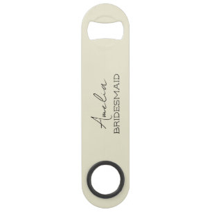 Cream Personalized Bridesmaid Bottle Opener