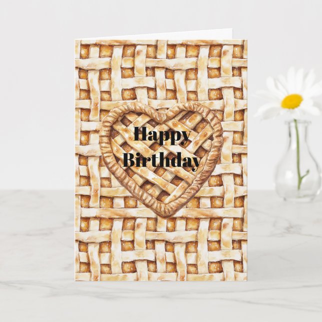 Cream Pie Crust Birthday Card (Small Plant)