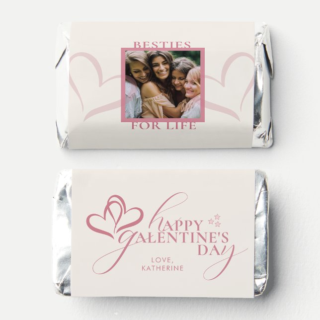 Cream Pink Cut Chic Photo Script Galentines Day Hershey's Miniatures (Creator Uploaded)