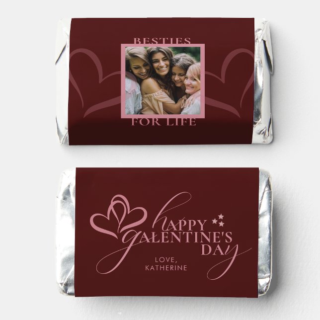Cream Pink Cut Chic Photo Script Galentines Hershey's Miniatures (Creator Uploaded)