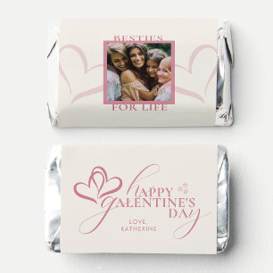 Cream Pink Cut Chic Photo Script Galentine's Hershey's Miniatures