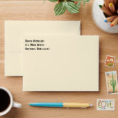 Cream Plain Simple A6 4x6 Return Address Envelopes (Desk)