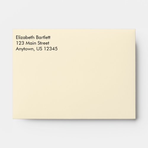 Cream Plain Simple A6 4x6 Return Address Envelopes