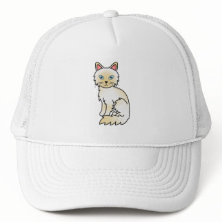 Cream Point Birman / Ragdoll Cute Cartoon Cat Trucker Hat