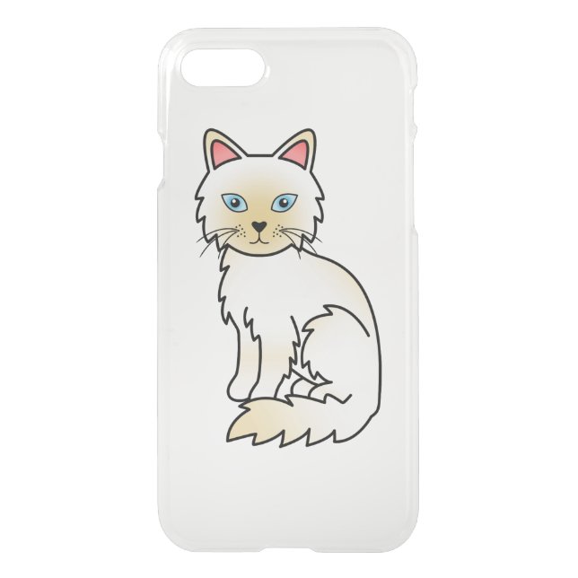 Cream Point Birman / Ragdoll Cute Cartoon Cat Uncommon iPhone Case (Back)