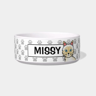 Cream Point Tabby Birman / Ragdoll Cat Bowl