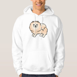 Cream Pomeranian Cute Cartoon Dog Hoodie