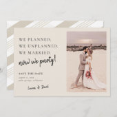 Cream Post Wedding Update Save the Date (Front/Back)