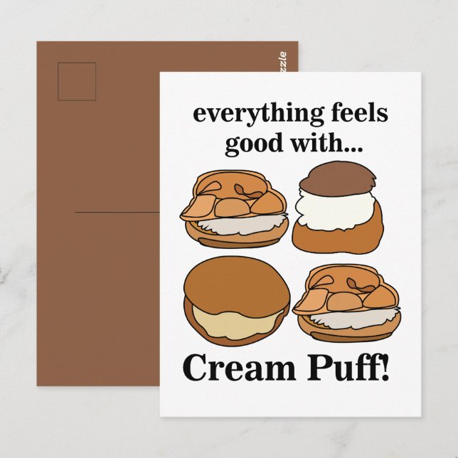 Cream Puff Food Dessert  Postcard (Front/Back)