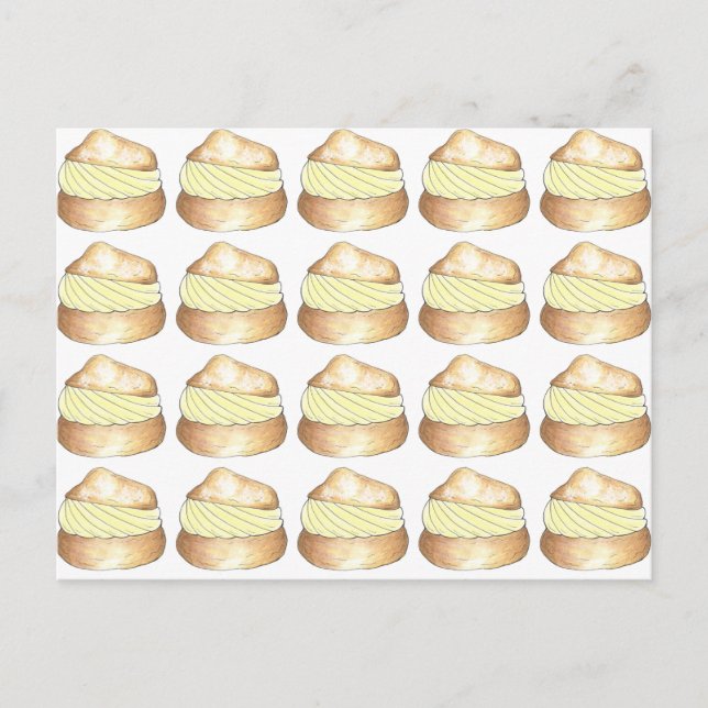 Cream Puff Puffs French Pastry Foodie Postcard (Front)