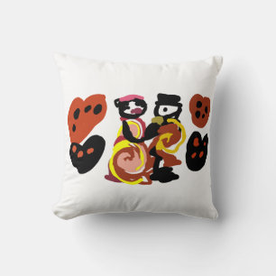 Cream puff valentine's day dance throw pillow