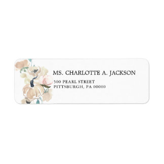 Cream Pumpkin Eucalyptus Fall Chic Wedding Address Label
