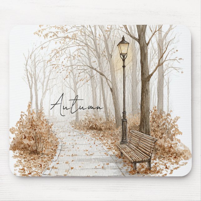 Cream Pumpkins Acorns Mouse Pad (Front)