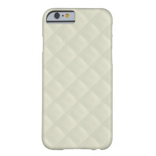 Cream Quilted Leather Barely There iPhone 6 Case