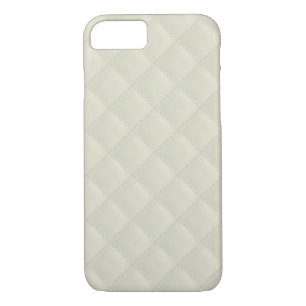 Cream Quilted Leather iPhone 8/7 Case