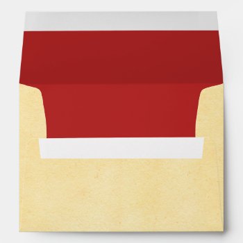 Cream & Red Addressed Christmas Card Envelopes by thechristmascardshop at Zazzle