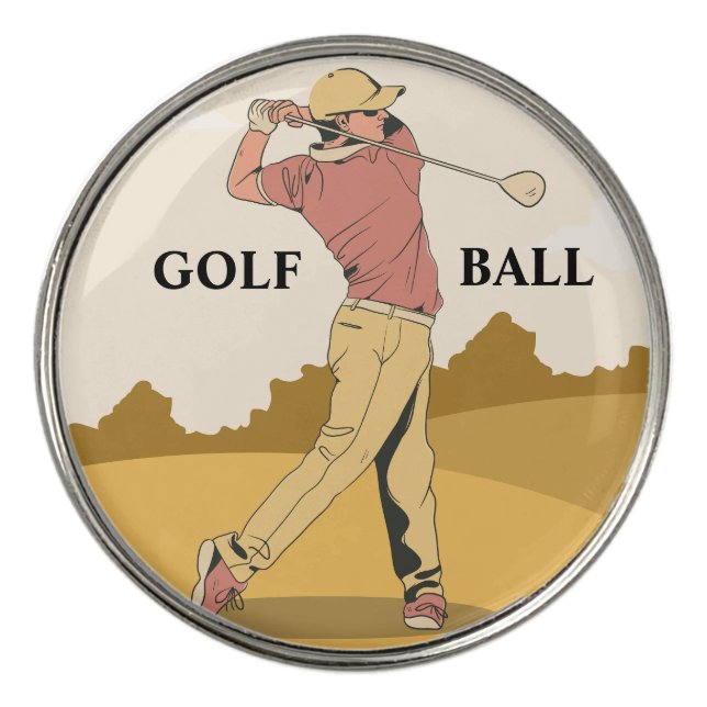 Cream Red Custom Best golf ball marker (Front)