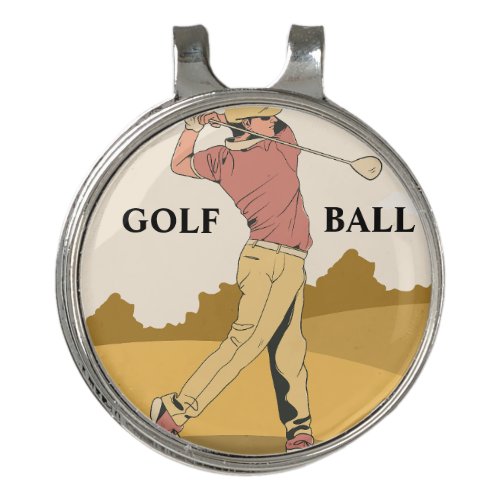 Cream Red Custom Best Golf Hat Clip Ball Marker