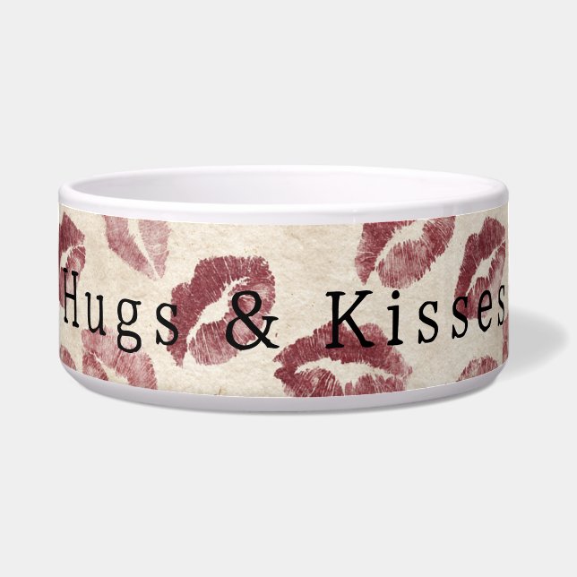 Cream Red Lips Bowl (Front)