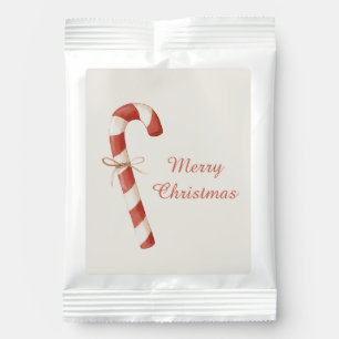Cream Red White Candy Cane Christmas Hot Chocolate Drink Mix