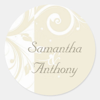 Cream Reverse Swirl Matching Envelope Seal