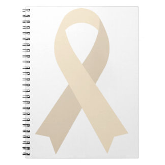 Cream Ribbon Degenerative Disc Disease Atrophy Notebook