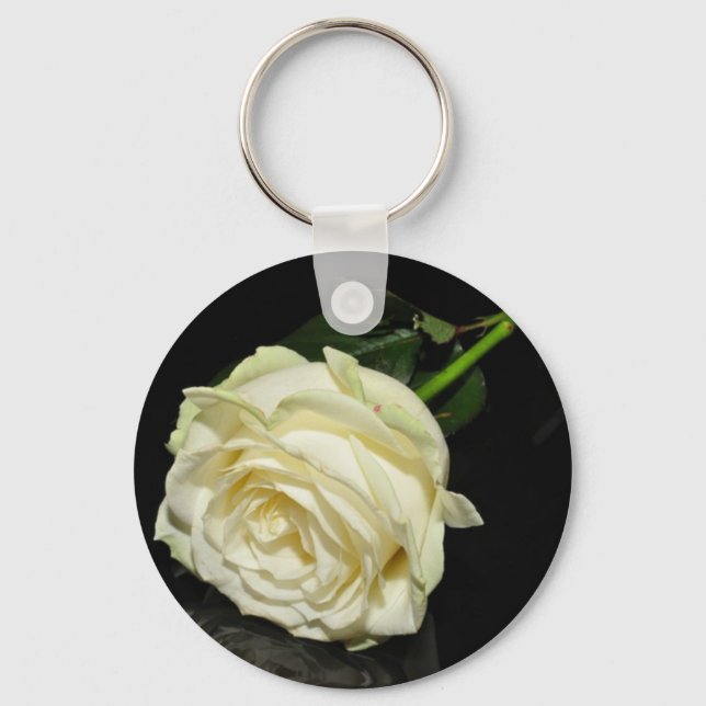 Cream Rose Keychain (Front)