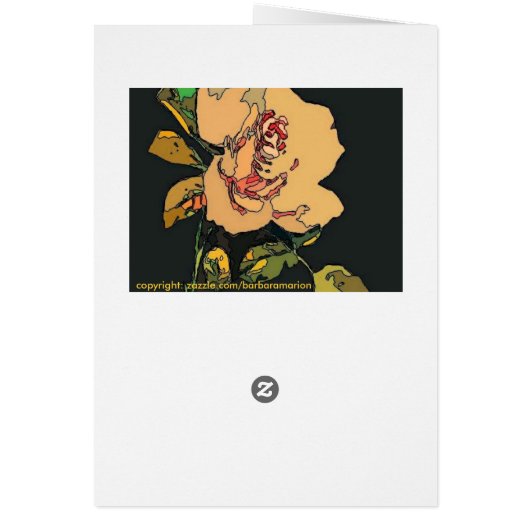 cream rose on black (Back)