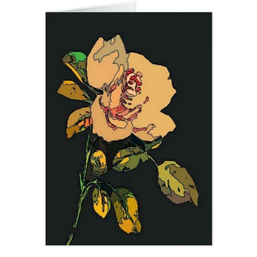 cream rose on black cards (Front)