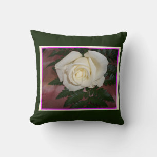 Cream Rose Pillow