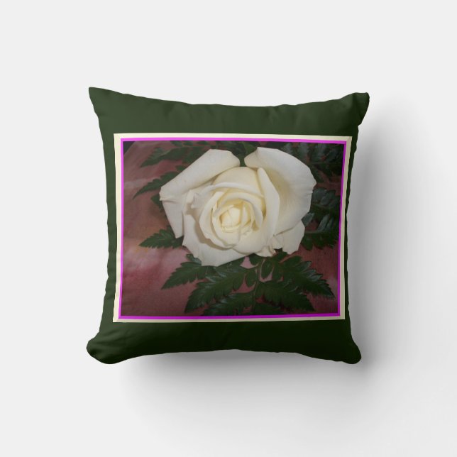 Cream Rose Pillow (Front)