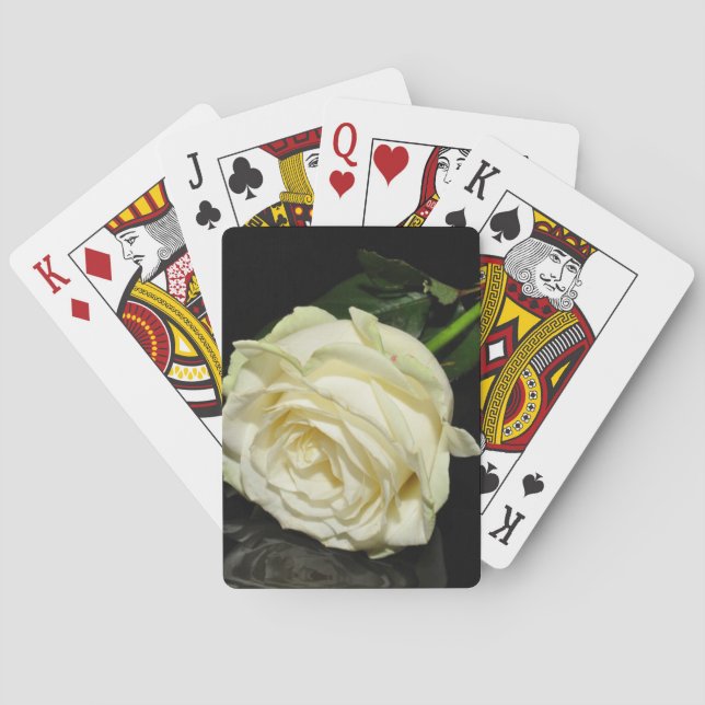 Cream Rose Poker Cards (Back)