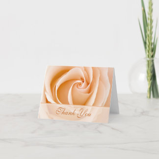 Cream Rose Thank You Card