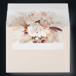 Cream Roses Light Pastel Elegant Boho Wedding Envelope<br><div class="desc">Soft pastel flowers and pampas grass elegant envelopes</div>