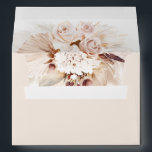 Cream Roses Light Pastel Elegant Boho Wedding Envelope<br><div class="desc">Soft pastel flowers and pampas grass elegant envelopes</div>