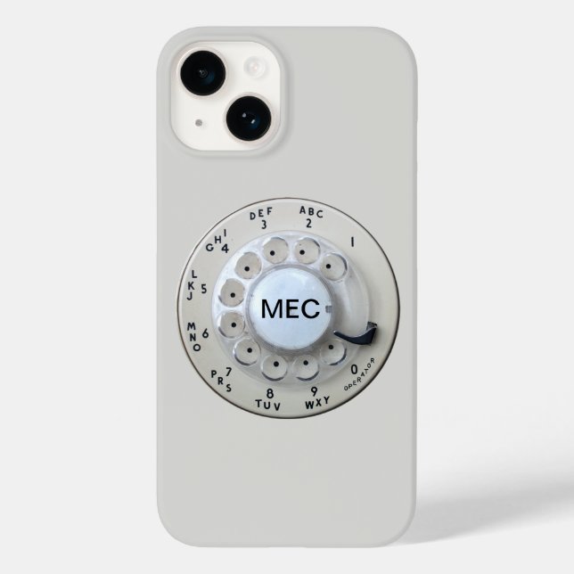 Cream Rotary Telephone Dial Case-Mate iPhone Case (Back)