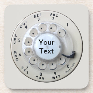 Cream Rotary Telephone Dial Coaster