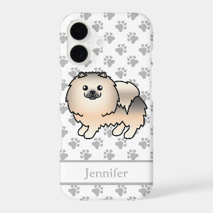 Cream Sable Pomeranian Cute Cartoon Dog & Name iPhone 17 Case