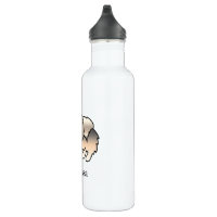 Pomeranian Water Bottle Stainless Steel Water Bottle 24 Oz. 