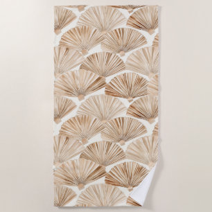 Cream Sand Beach Fans Beach Towel