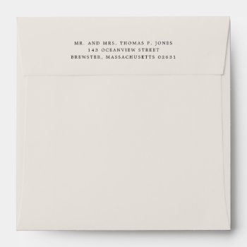 Cream Sand Color With Return Address Envelope by labellarue at Zazzle
