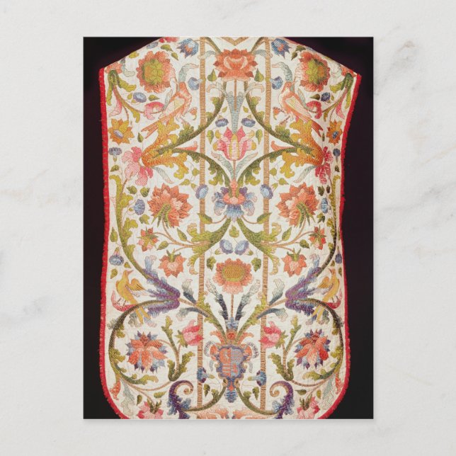 Cream satin chasuble, Naples, late 17th century Postcard (Front)