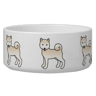 Cream Shiba Inu Cute Cartoon Dog Bowl