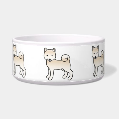 Cream Shiba Inu Cute Cartoon Dog Bowl