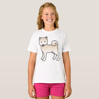 Cream Shiba Inu Cute Cartoon Dog T-Shirt