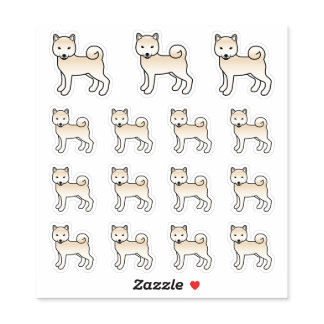 Cream Shiba Inu Cute Cartoon Dogs Sticker