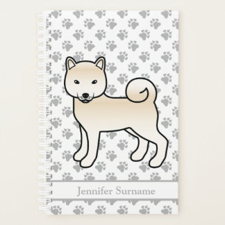Cream Shiba Inu Cute Dog And Paws &amp; Text Planner