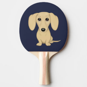 Cream Short Haired Dachshund Ping Pong Paddle