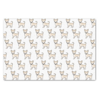 Cream Smooth Coat Chihuahua Cute Dog Pattern Tissue Paper