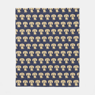 Cream Smooth Coated Dachshund Dogs Pattern Fleece Blanket